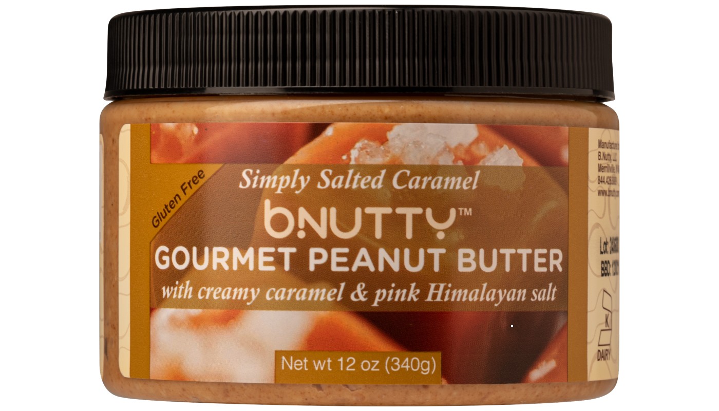 Order BNutty Simply Salted Caramel Peanut Butter (12 0z Jar) food online from bNutty Peanut Butter store, San Diego on bringmethat.com