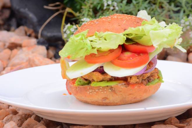 Order Veggie Burger  food online from Nkwagala Café store, College Park on bringmethat.com