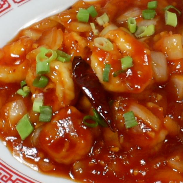 Order S25 Hot Braised Shrimp (Gan-Shao Shrimp) food online from Lia's Kitchen store, Lufkin on bringmethat.com