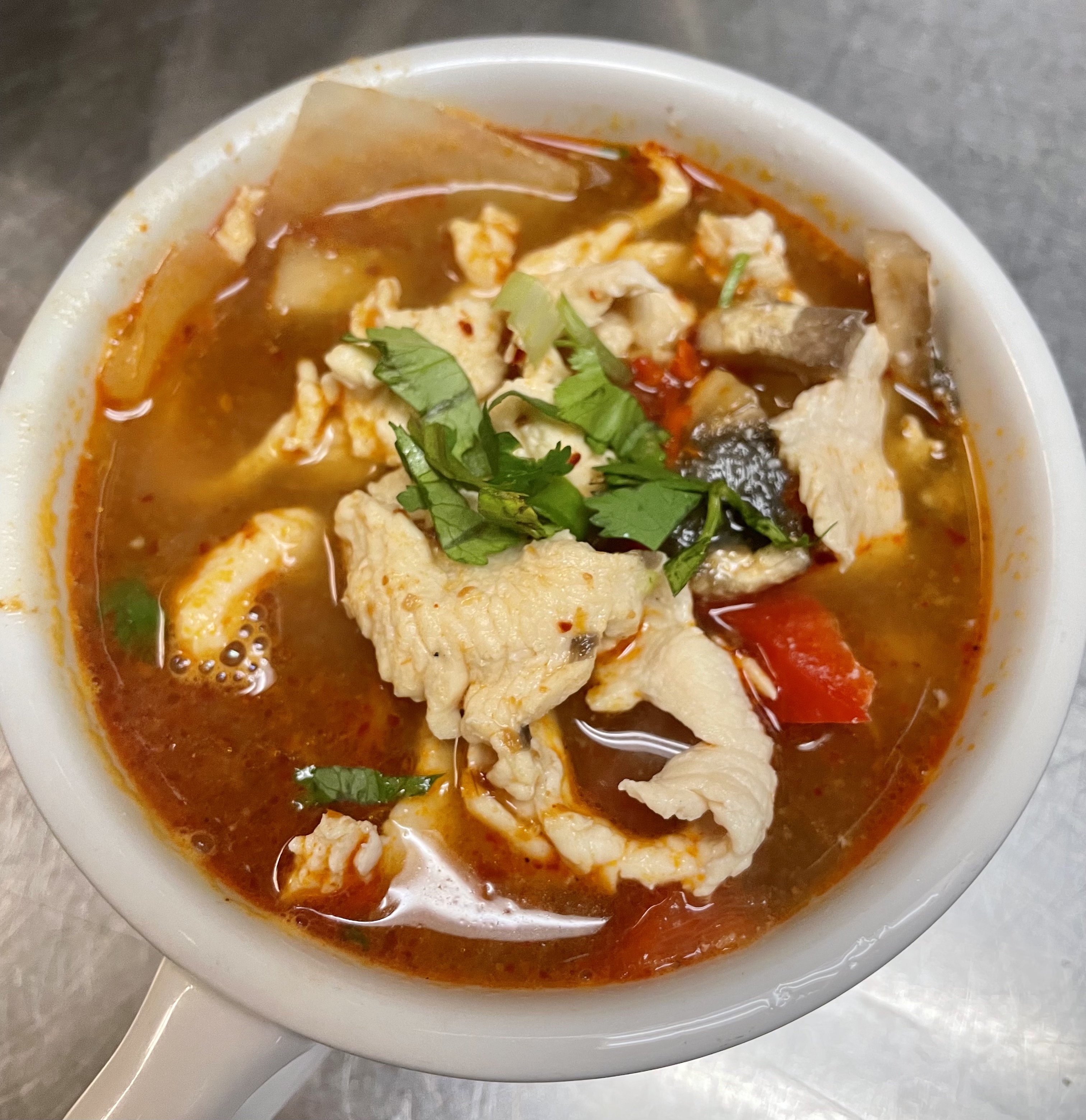 Order Tom Yum Soup food online from Aroi Thai store, San Diego on bringmethat.com