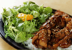 Order Spicy Pork Loin Bowl food online from Sansai Japanese Grill store, Santa Monica on bringmethat.com