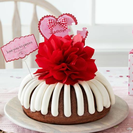 Order Love You to Pieces 8” Decorated Bundt Cake food online from Nothing Bundt Cakes store, Chula Vista on bringmethat.com