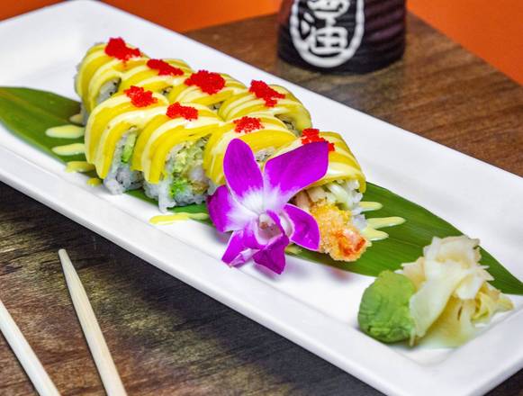 Order Yellow Dragon Roll food online from Sogo Asian Fusion store, Latham on bringmethat.com