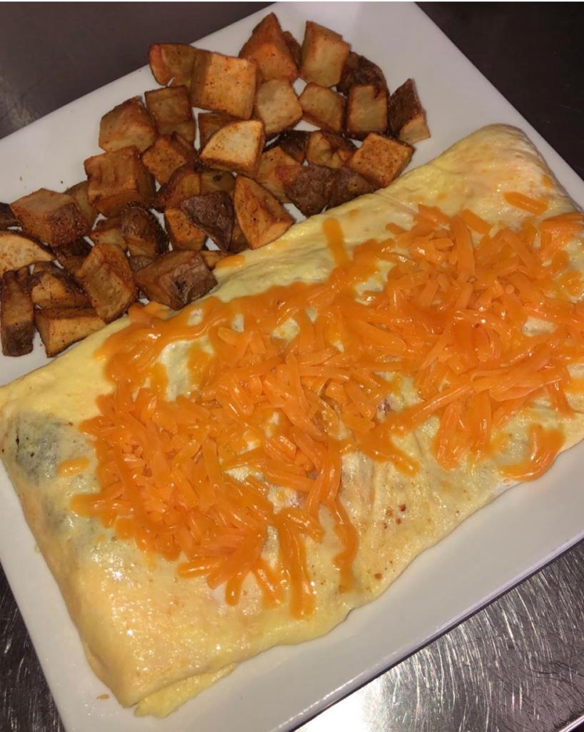 Order Bacon and Cheese Omelette food online from Blts Breakfast Lunch Takeout store, Lynn on bringmethat.com
