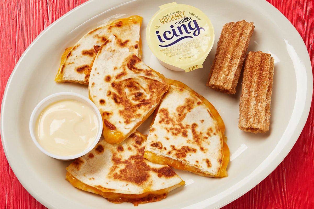 Order Kids' Cheese Quesadilla food online from Fuzzy's Taco Shop store, Overland Park on bringmethat.com