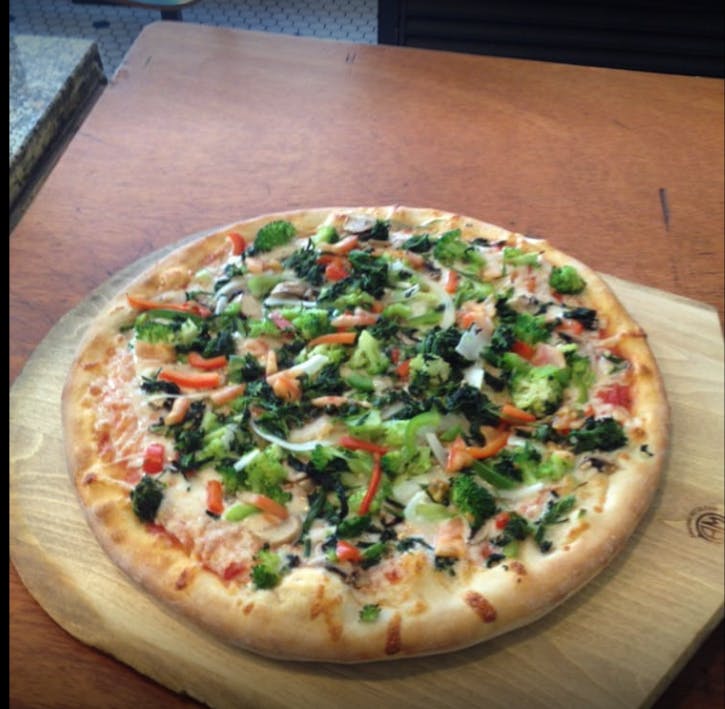 Order Veggie Pizza - Small 14'' (8 Slices) food online from Gabriella's Family Pizza store, Flushing on bringmethat.com