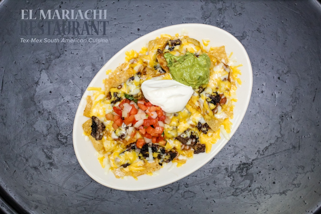 Order NACHOS food online from El Mariachi store, Rockville on bringmethat.com