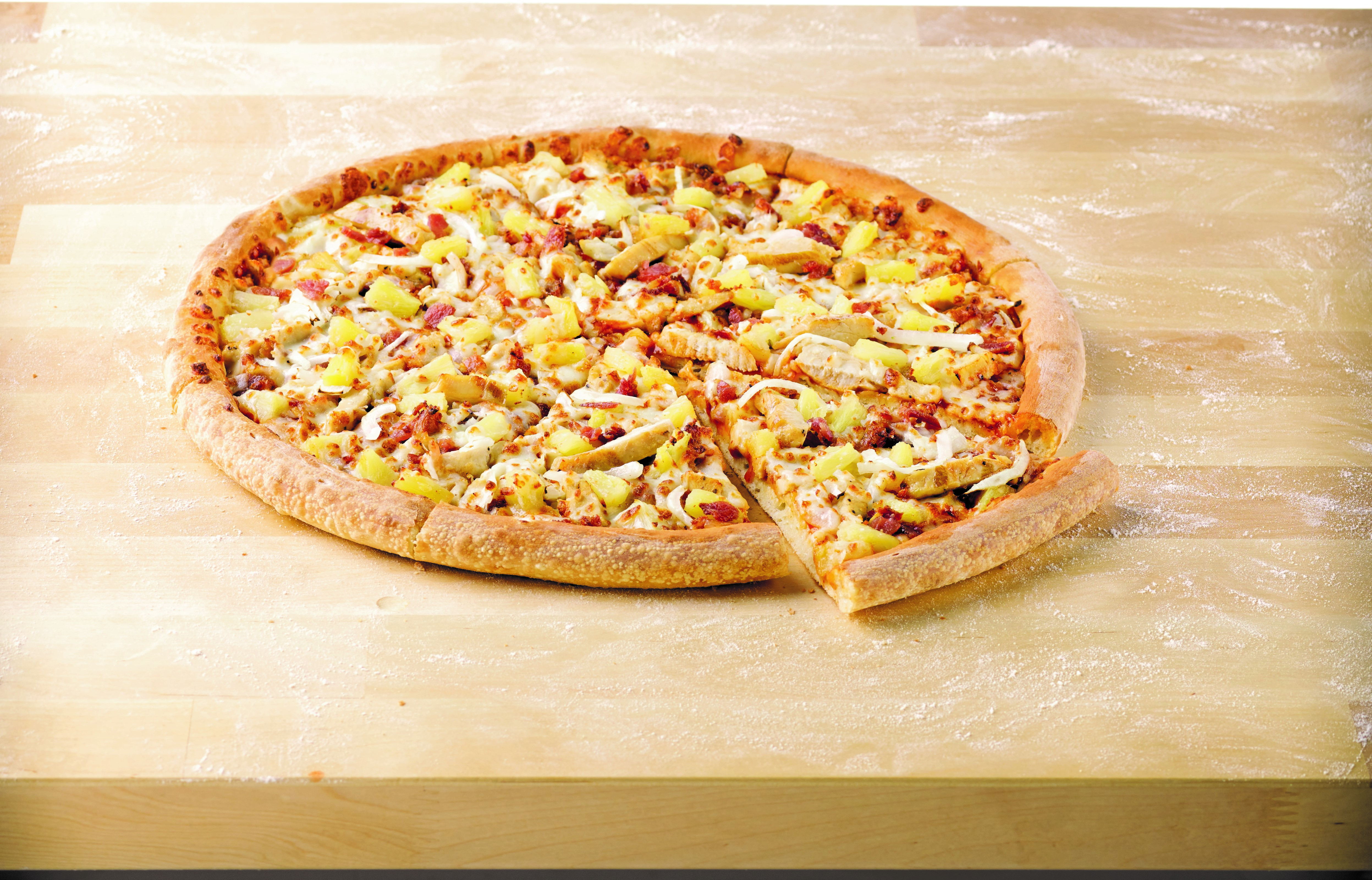 Order Hawaiian BBQ Chicken Pizza food online from Papa Johns store, Brownsville on bringmethat.com