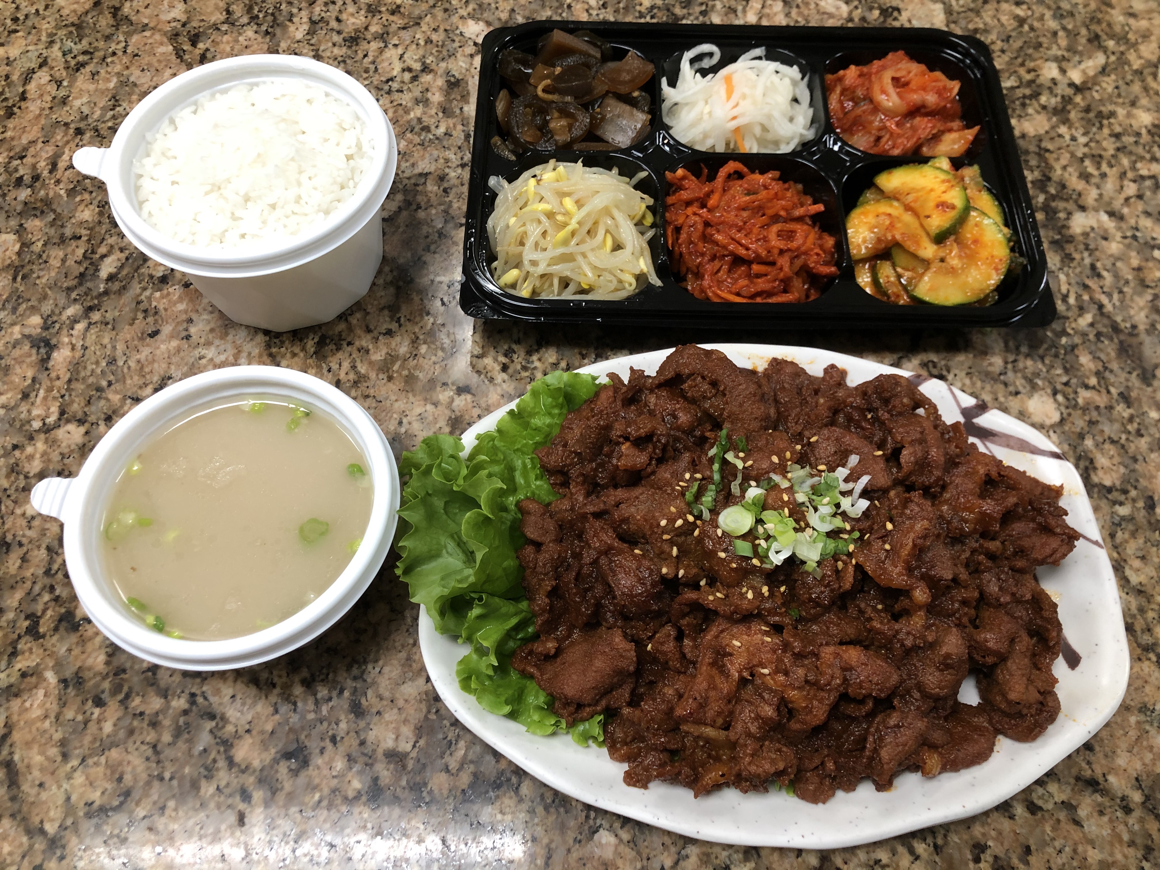 Order Daeji Gui Spicy Pork food online from Corner Place Restaurant store, Los Angeles on bringmethat.com