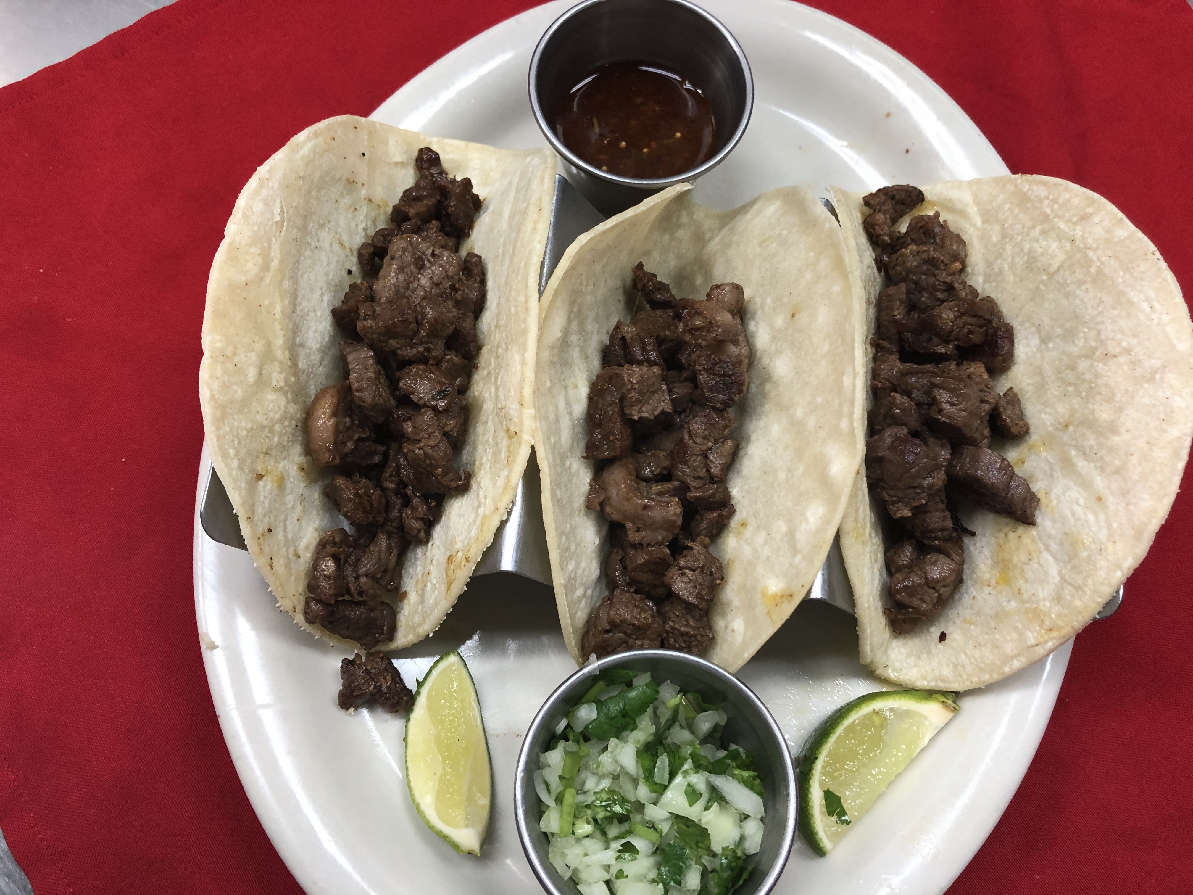 Order Steak Tacos  food online from Pancho's Mexican Restaurant store, Troy on bringmethat.com
