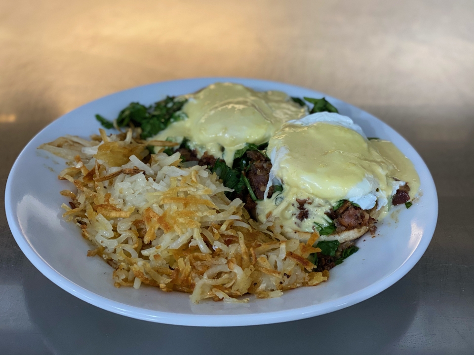 Order EGGS FLORENTINE food online from The Point Pancake House store, Gurnee on bringmethat.com