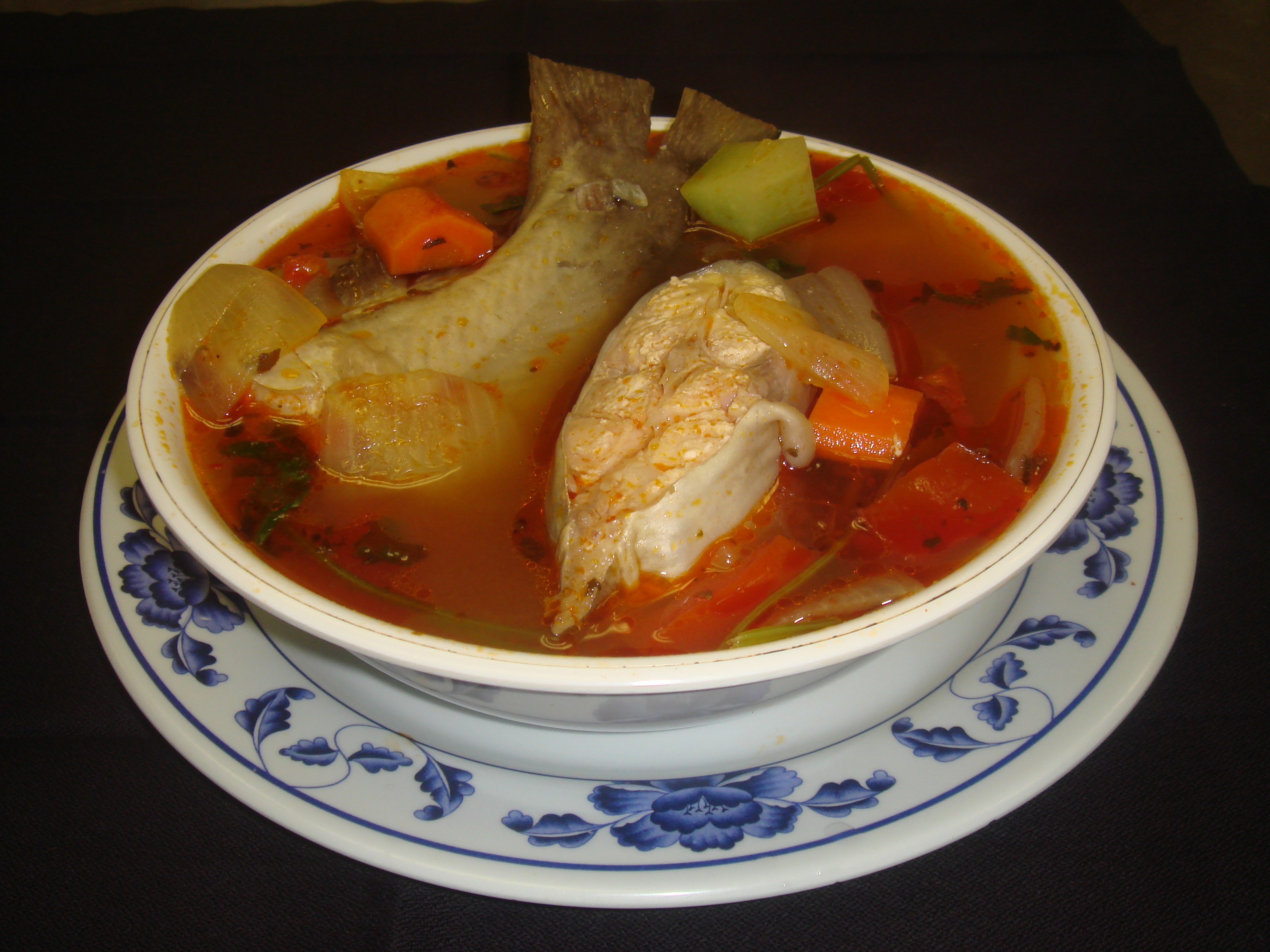 Order Fish Soup food online from Pupuseria Y Restaurante La Llama store, Port Hueneme on bringmethat.com