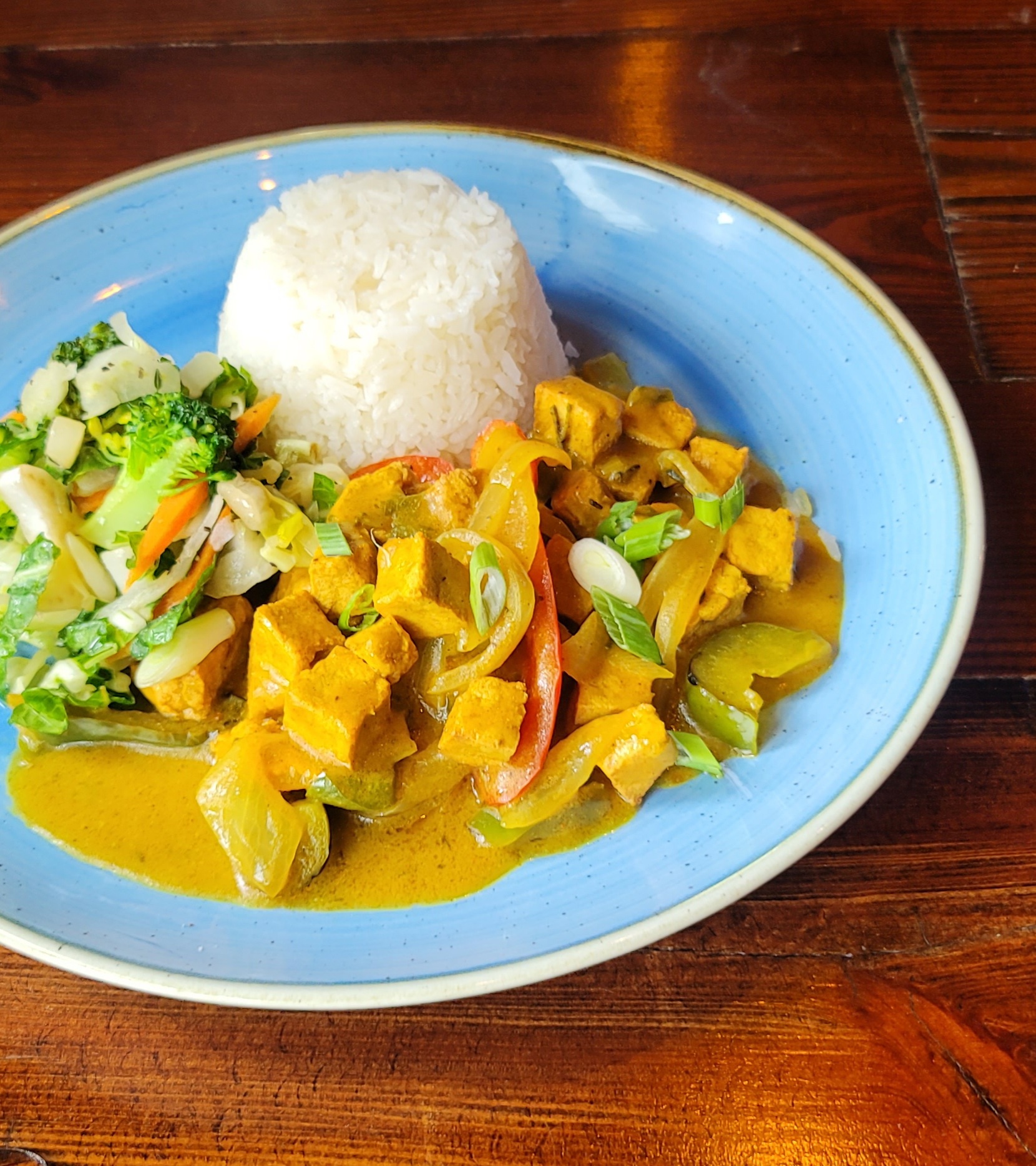 Order Curried Veggie Chicken food online from The Simpson Restaurant & Bar store, Brooklyn on bringmethat.com