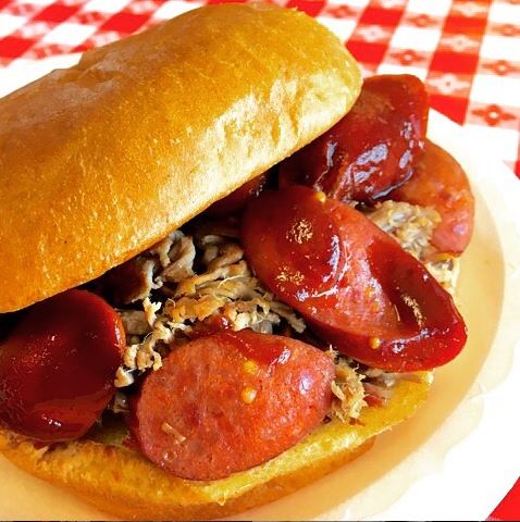 Order Smoke Stack Sandwich food online from Hog Wild Pit Bar-B-Q store, Salina on bringmethat.com
