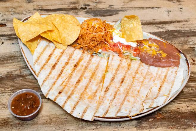 Order To go Chicken Quesadilla food online from Mickey Finn's Brewery store, Libertyville on bringmethat.com