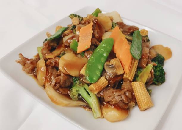 Order Beef with Mixed Vegetables 素菜牛 food online from Double Dragon 2 store, Louisville on bringmethat.com