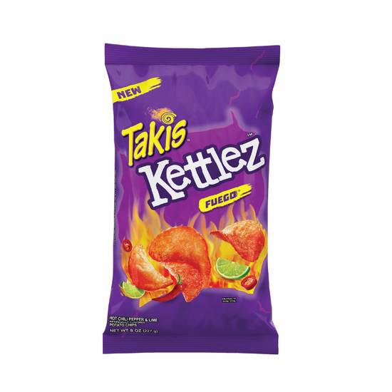 Order Takis Kettlez Fuego Hot Chili Pepper & Lime Kettle-Cooked Potato Chips, 8 OZ food online from Cvs store, CENTRAL FALLS on bringmethat.com