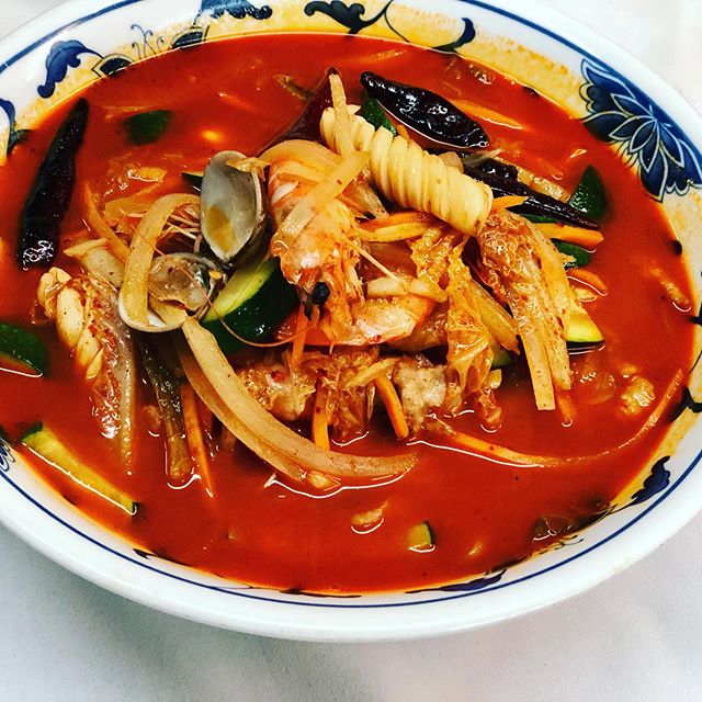 Order Jang Bong Spicy Noodle Soup 炒码汤面-짬뽕 food online from Pyng ho store, Decatur on bringmethat.com