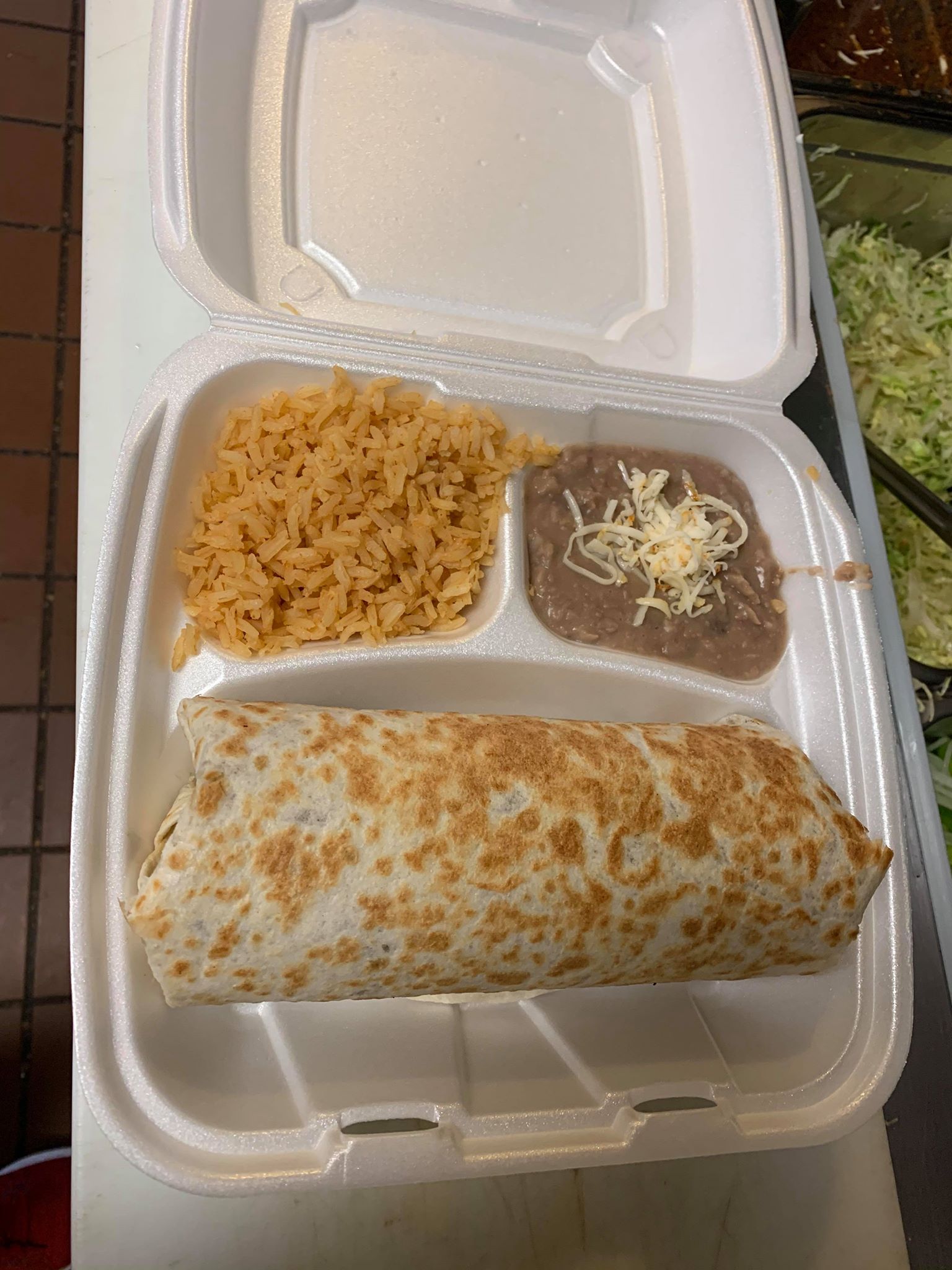 Order Burrito Dinner Plate food online from Taco and burrito house store, Chicago on bringmethat.com