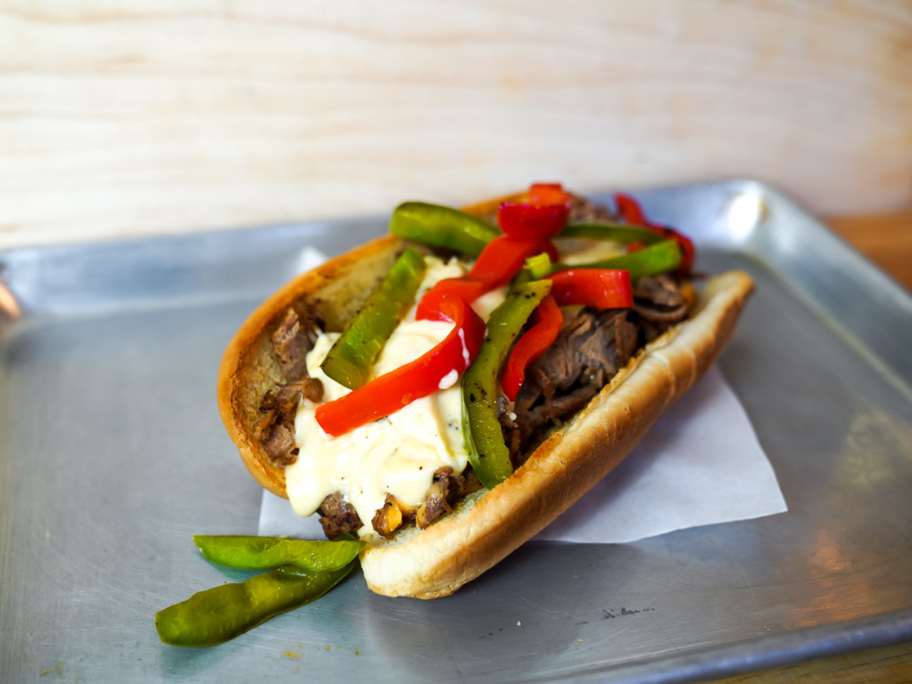 Order Grilled Pepper Cheesesteak food online from Chuck Cheesesteaks store, Washington on bringmethat.com