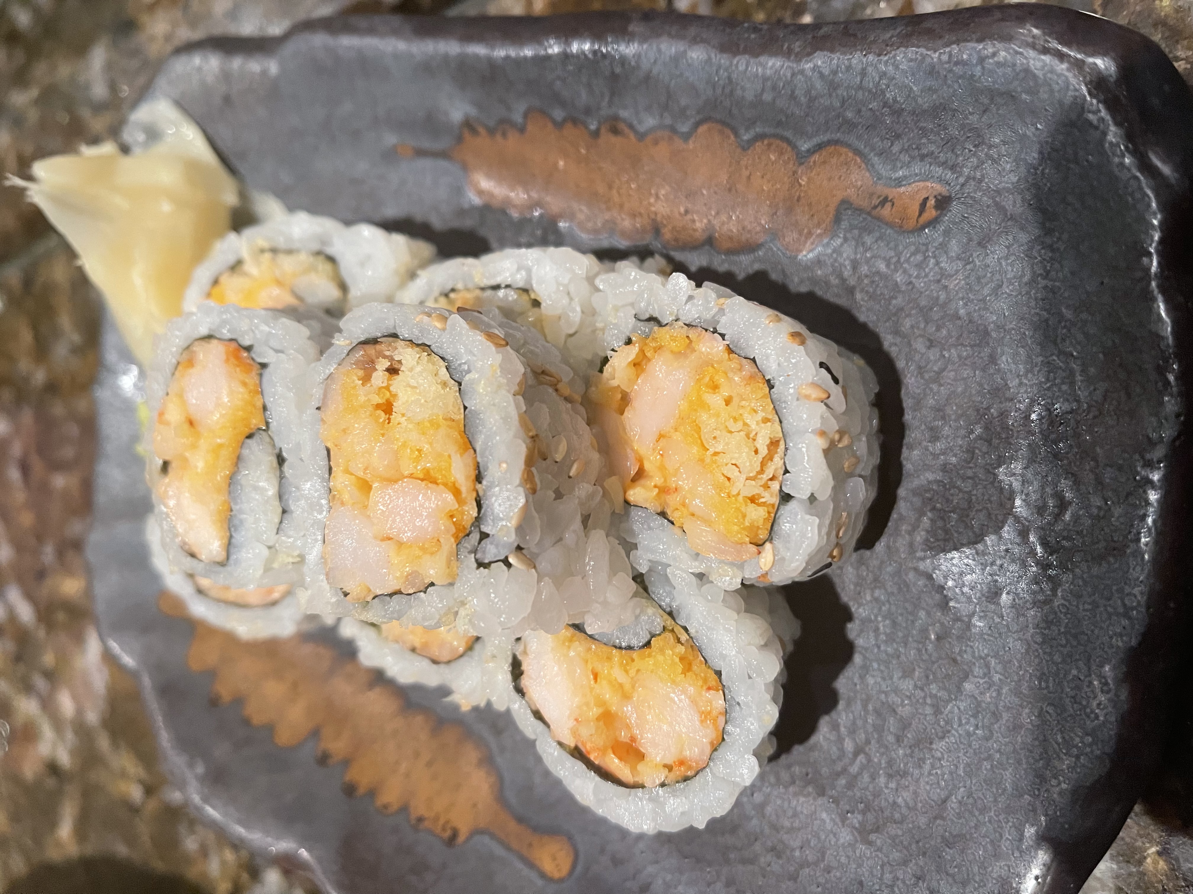Order Spicy Shrimp Roll food online from Atami Grill & Sushi store, Marietta on bringmethat.com