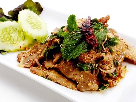 Order Namtok food online from Thai Green Village store, Frisco on bringmethat.com