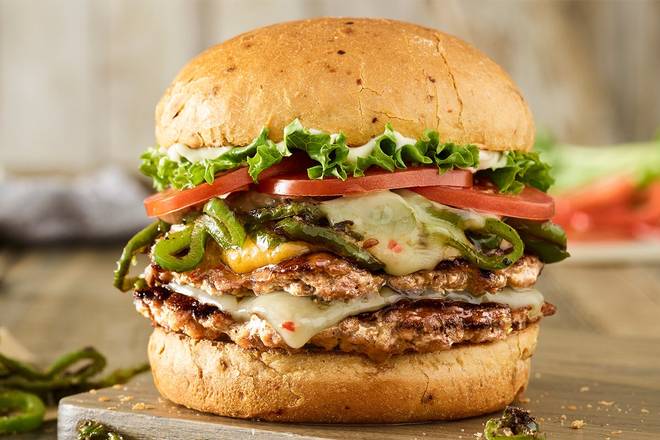 Order DOUBLE COLORADO TURKEY BURGER food online from Smashburger store, Hollister on bringmethat.com