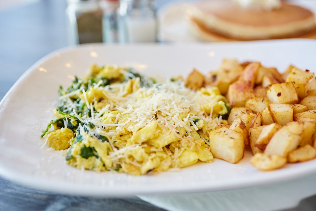 Order Spinach Scramble food online from Vineyard Cafe store, Oxnard on bringmethat.com