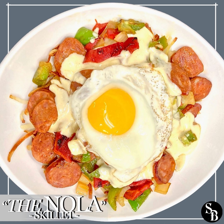 Order "The NOLA" Skillet food online from Southern Belle store, Yorkville on bringmethat.com
