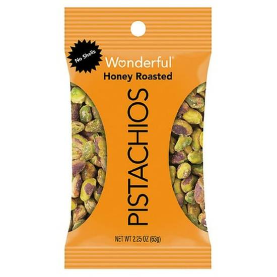 Order Wonderful Pistachios - No Shells Honey Roasted food online from IV Deli Mart store, Goleta on bringmethat.com