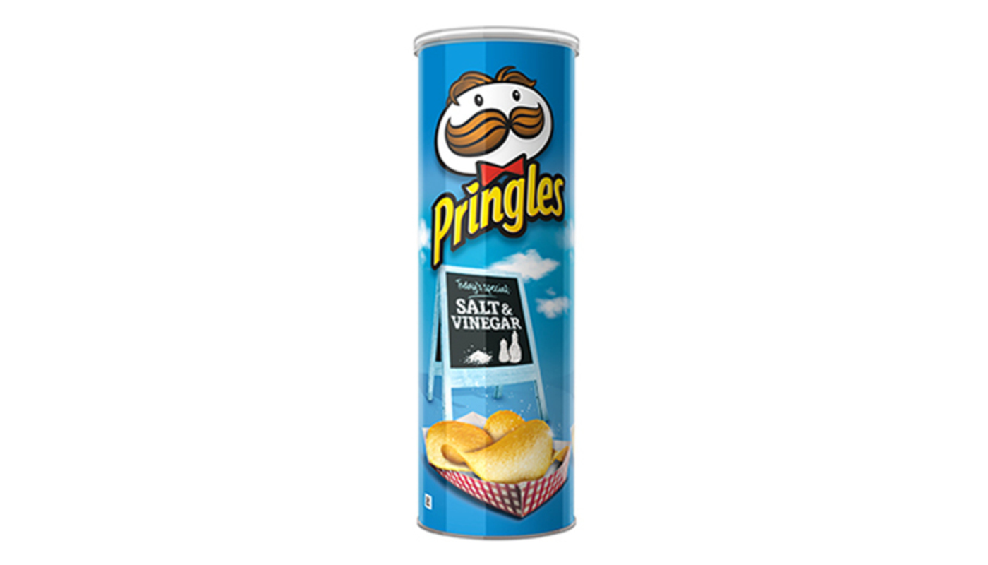 Order Pringles Grab and Go Stack Potato Crisps Salt & Vinegar 2.5 oz Canister food online from Far Western Liquor store, SANTA MARIA on bringmethat.com
