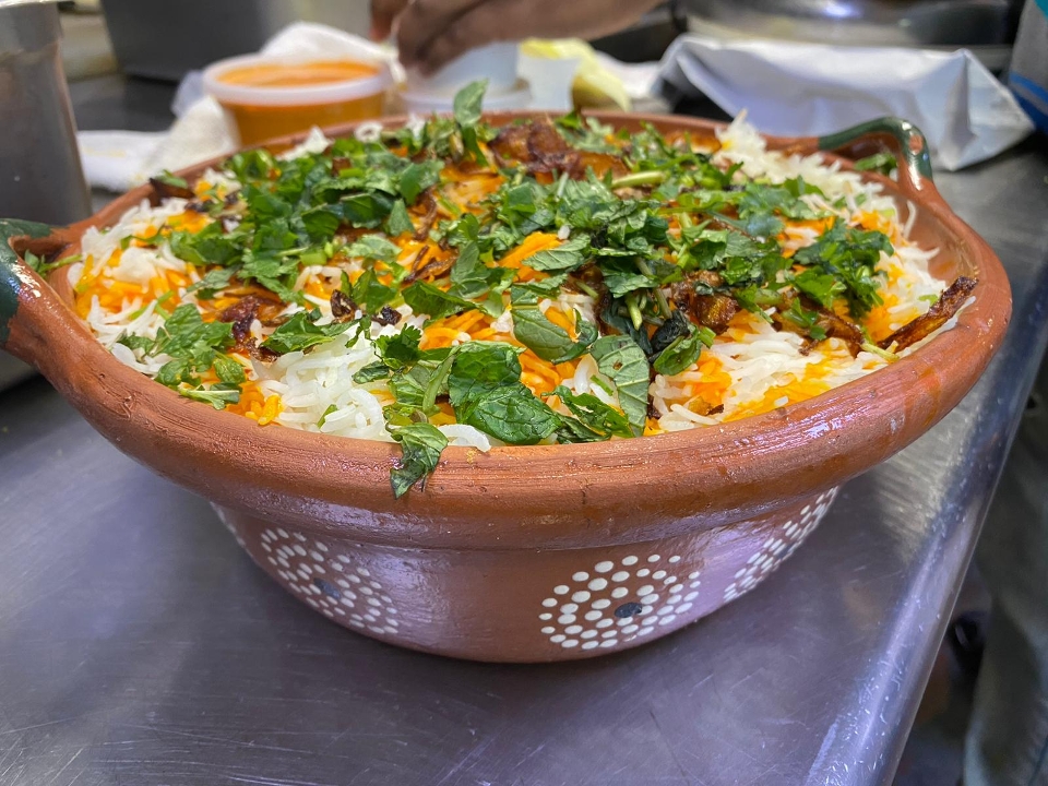 Order Matka Clay Pot Biryani food online from Bawarchi Indian Cuisine store, El Dorado Hills on bringmethat.com