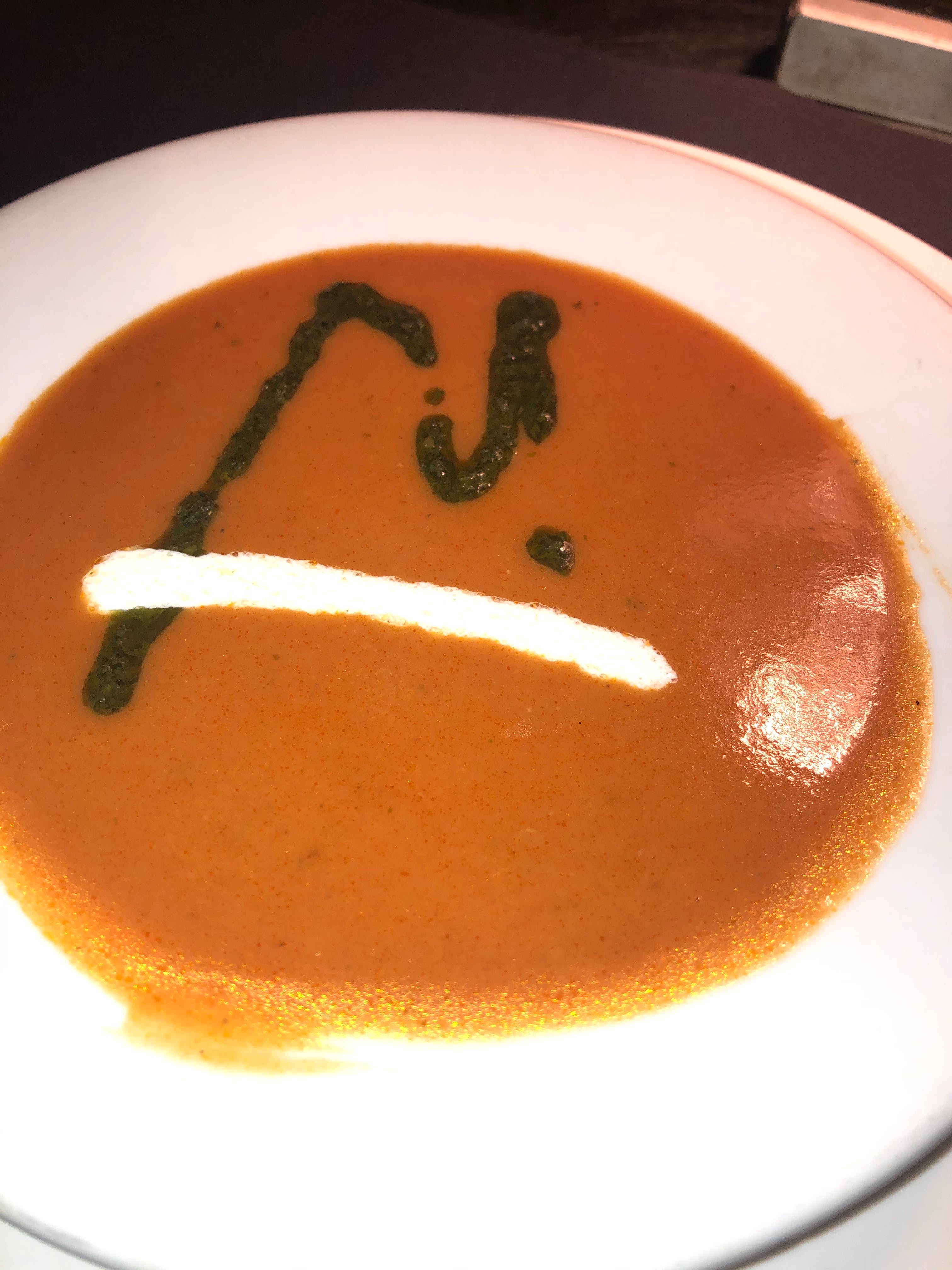 Order Creamy Tomato Basil Soup - Cup food online from Martini Italian Bistro store, Louisville on bringmethat.com