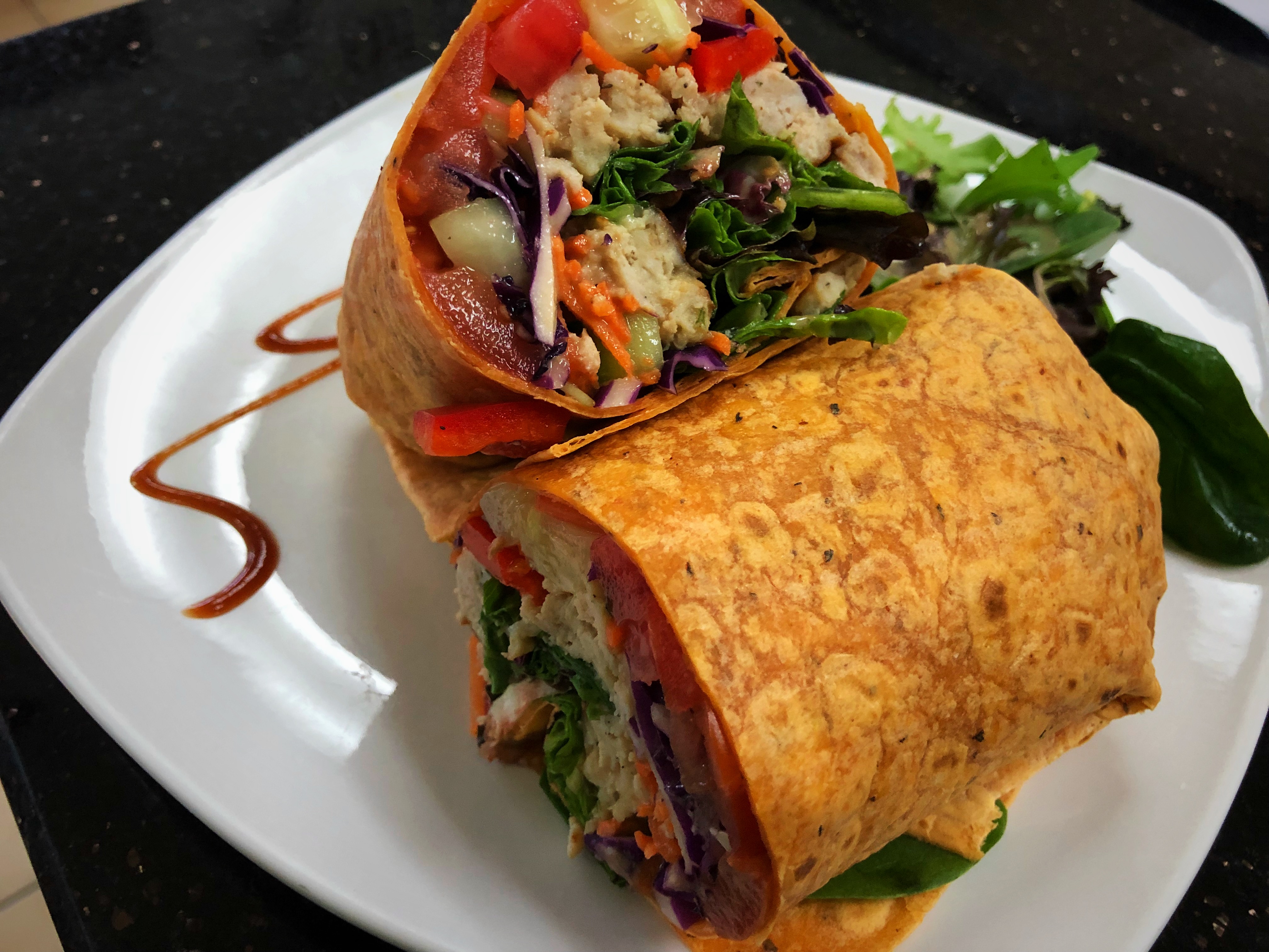Order Turkey Burger Wrap food online from Healthy Garden & Gourmet Pizza store, Collingswood on bringmethat.com