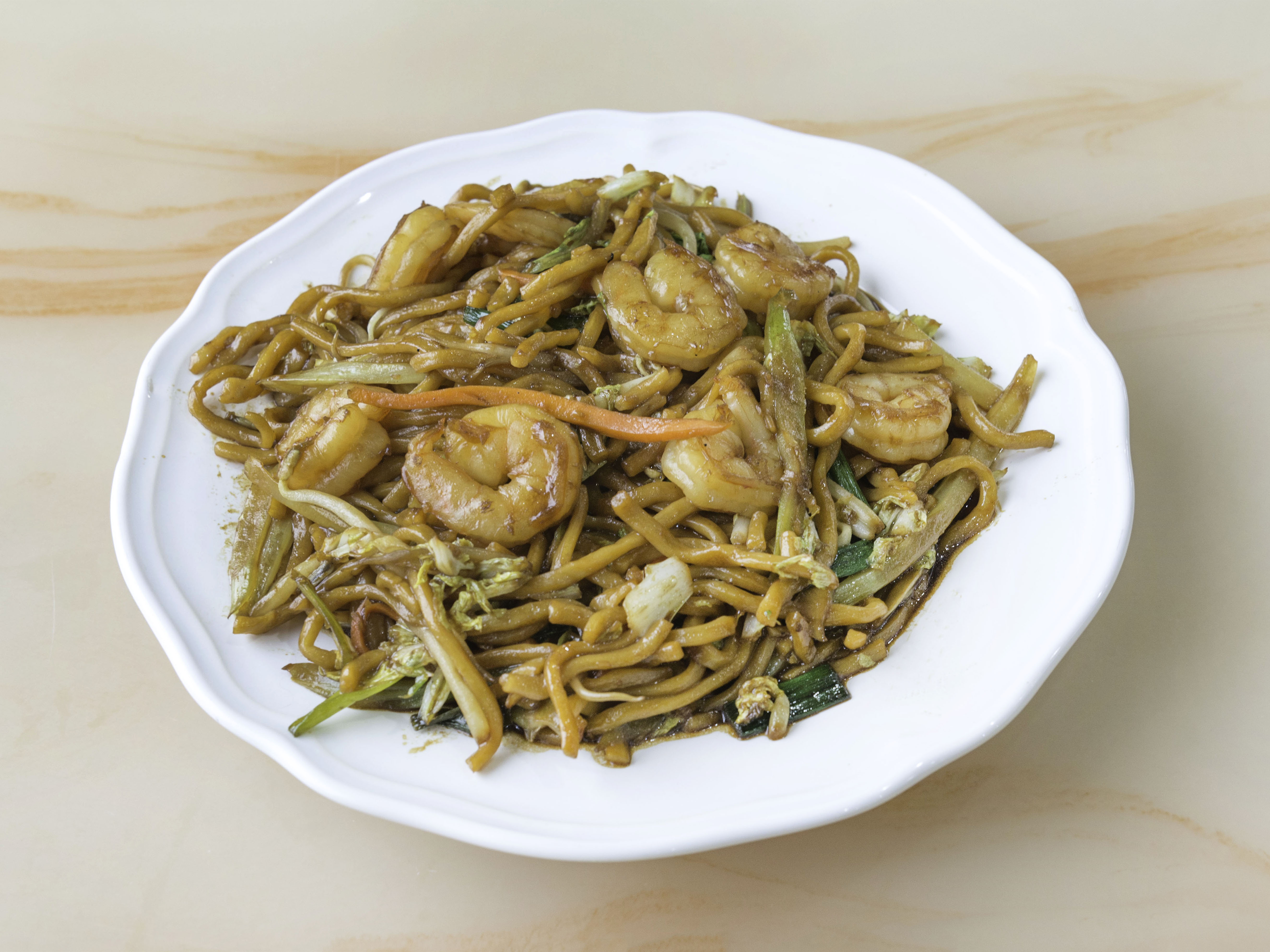 Order 11. Shrimp Lo Mein Combination Dinner food online from Chen's Yummy House store, Dumont on bringmethat.com