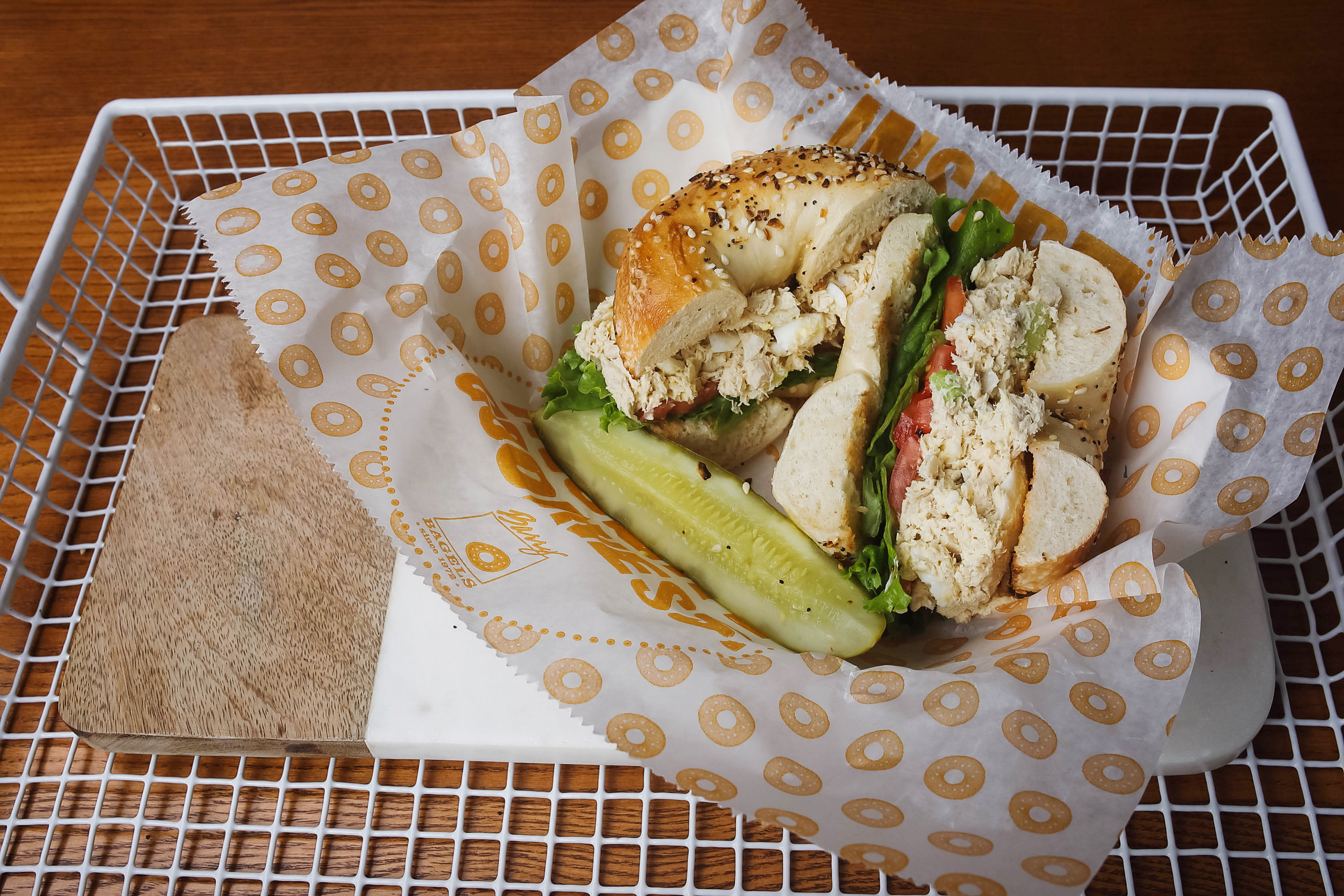 Order Regular Tuna Salad Sandwich food online from Barry Bagels store, Lambertville on bringmethat.com