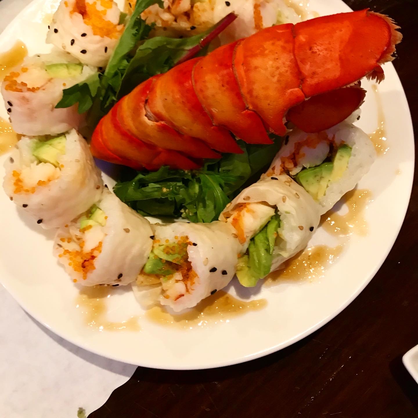 Order Lobster Tail Roll food online from Moto Azabu Sushi Bar & Grill store, Marina Del Rey on bringmethat.com