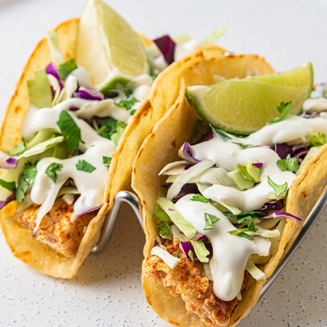 Order Baja Fish Taco food online from Hurricane Grill And Wings store, Round Rock on bringmethat.com