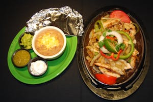 Order Chicken Fajitas food online from Manuel Mexican Restaurant store, Chandler on bringmethat.com