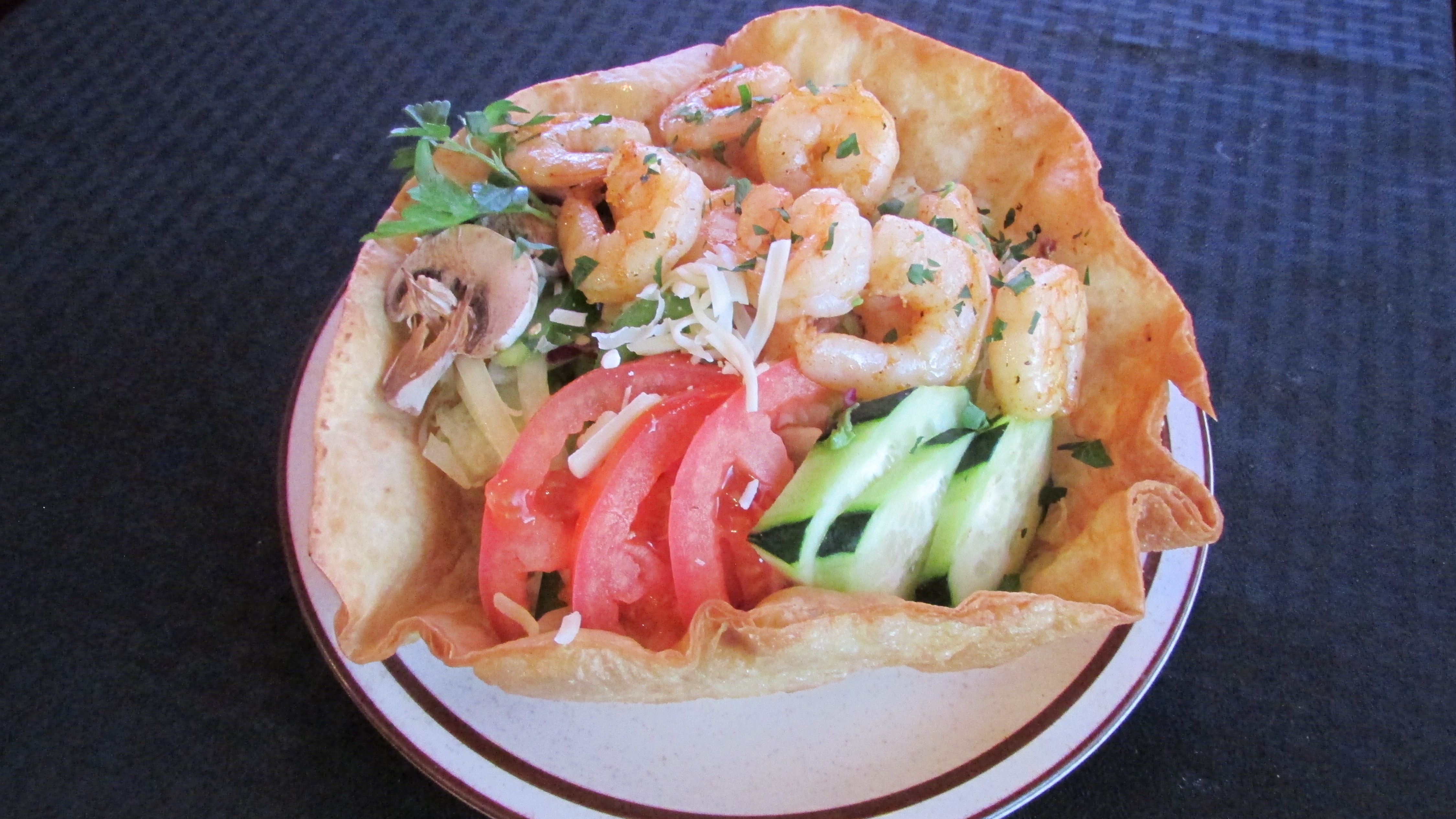 Order Shrimp Salad  food online from Tortillas Restaurant store, Cathedral City on bringmethat.com
