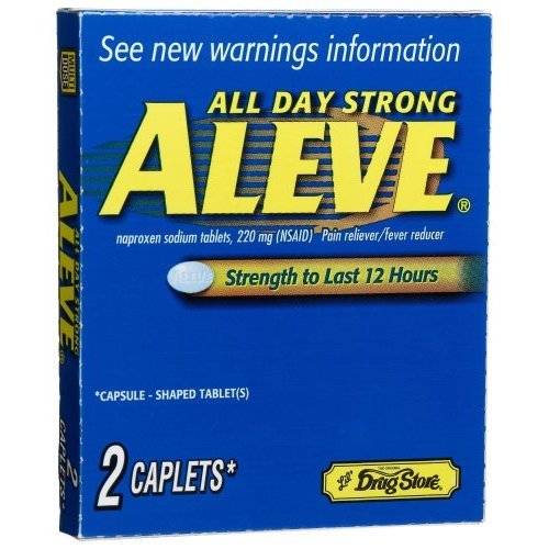 Order Aleve Tablets 220 Mg With Naproxen Sodium Pain Reliever Fever Reducer 2 Caplets food online from Deerings Market store, Traverse City on bringmethat.com