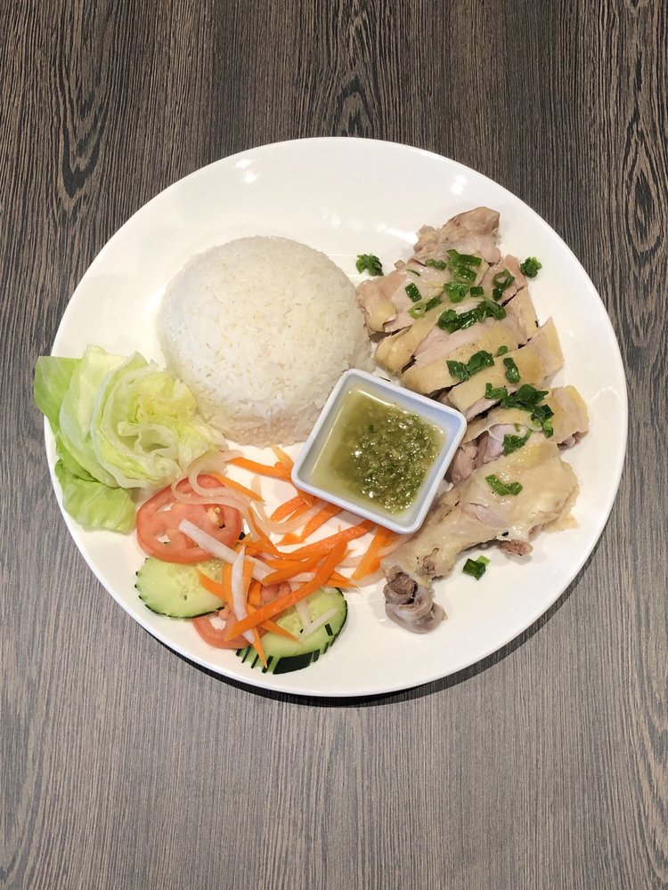 Order 26. Steamed Chicken, Salad & Soup food online from Pho Nation store, Newark on bringmethat.com