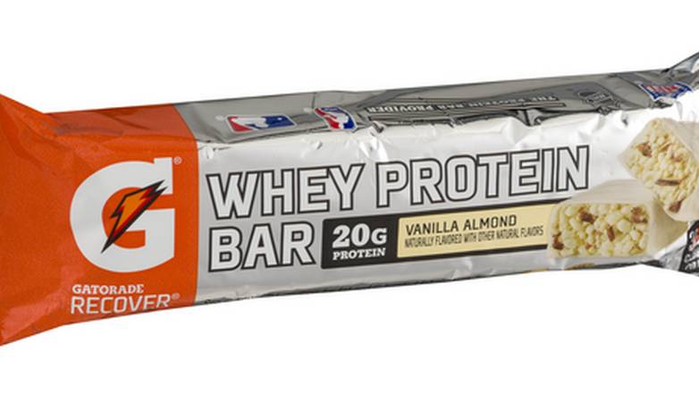 Order Gatorade Recover Whey Protein Bar Vanilla Almond food online from Trumbull Mobil store, Trumbull on bringmethat.com