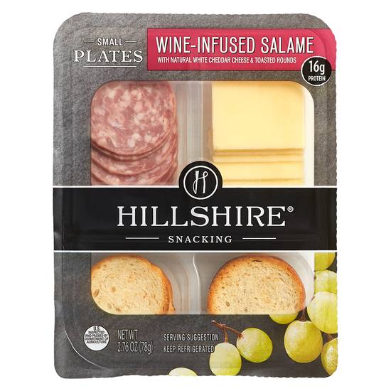 Order Hillshire Wine Infused Salame & Cheddar Cheese with Crackers 2.76oz food online from Everyday Needs by Gopuff store, San Luis Obispo on bringmethat.com