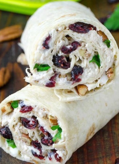 Order Cranberry Walnut Chicken Salad Wrap food online from Caffe Bene store, Jackson Heights on bringmethat.com