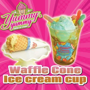 Order Wafle Cono 3 (Bolas) food online from Yummy Yummy Italian Ice Cream store, Kirby on bringmethat.com