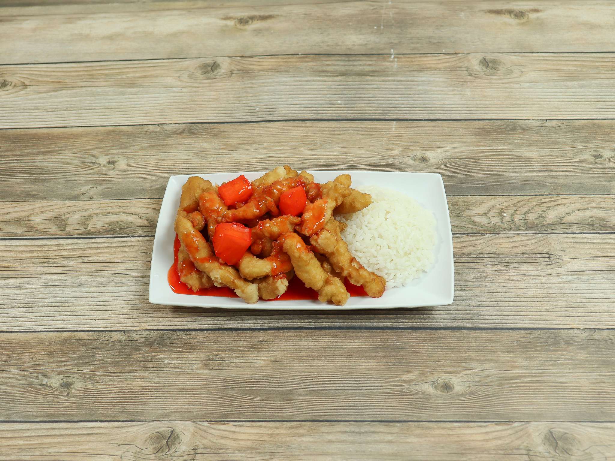 Order C9. Sweet and Sour Chicken food online from Green China Cafe store, Suwanee on bringmethat.com