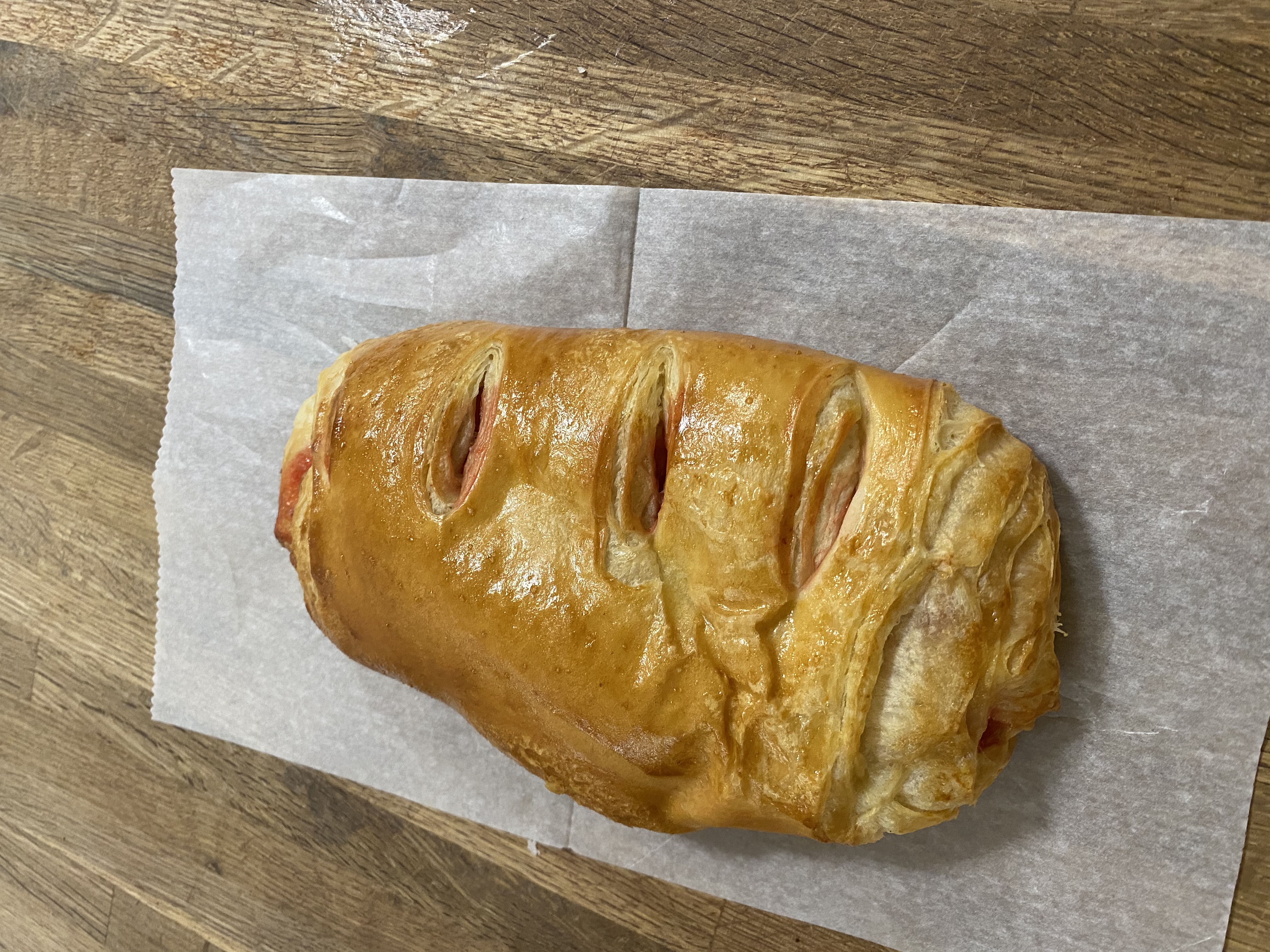 Order Strawberry and cream cheese Croissant  food online from Fresh Golden Donuts store, San Diego on bringmethat.com