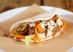 Order The Fancy Pork Taco food online from Dickey Barbecue Pit store, Tempe on bringmethat.com