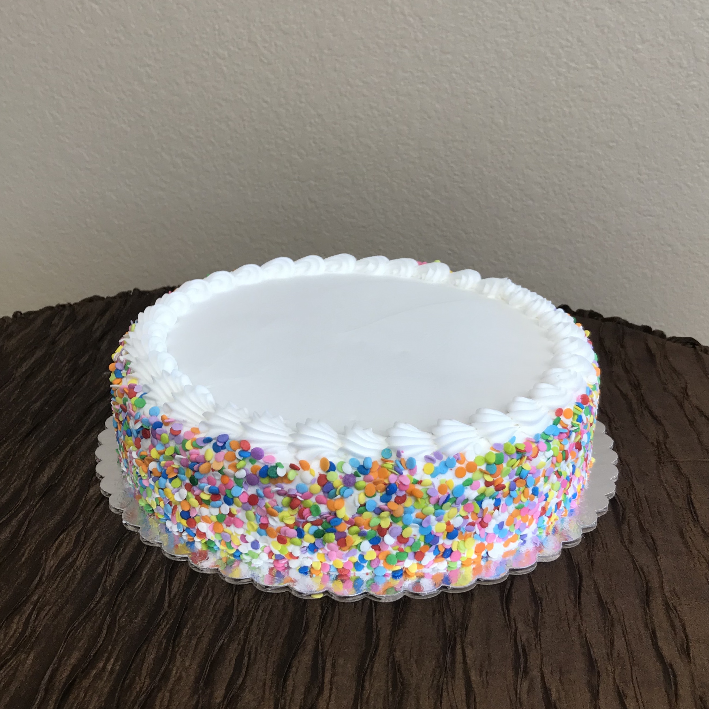 Order Traditional White Confetti Cake food online from Elegant Cakery store, Southlake on bringmethat.com